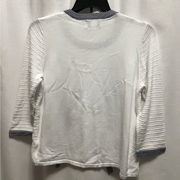 Alfred Dunner top navy and white - Picture 4 of 4